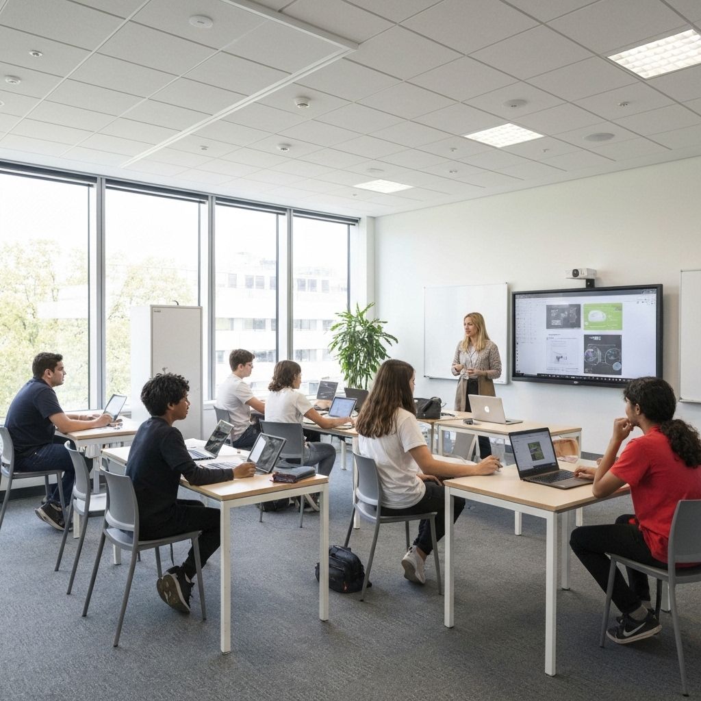 Medical coding students learning